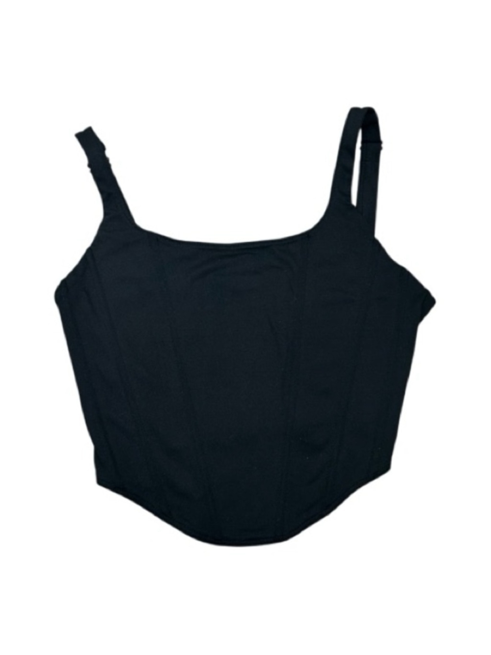 REORIA Black Sleeveless Bustier Adjustable Crop Tank Top Woman’s Size Small - Picture 2 of 6